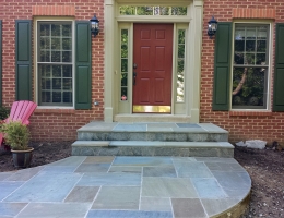 stone walkway & porch