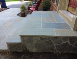 stone walkway & porch